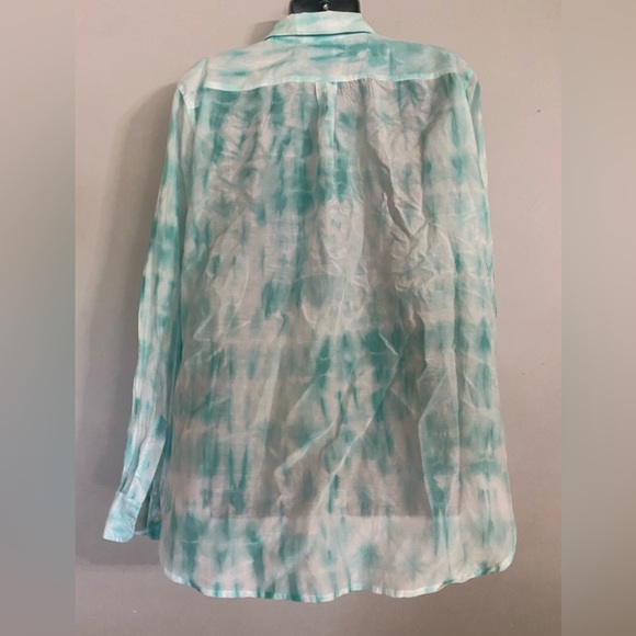 Lauren Ralph Lauren Silk Blend Tie Dye Button Up Size XL - Picture 2 of 13